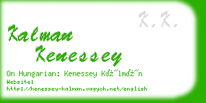 kalman kenessey business card